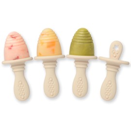 PrimaStella Mordedores de silicona Petite Pops - Probados por seguridad | Sin BPA | Apto para lavavajillas (Mordedores Pops Avena)