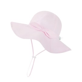 VVQWCY Baby Sun Hat, Summer Fishing Hat Made of Cotton, UPF 50+ Sun Hat Toddler Children Bucket Hat, Adjustable Wide Brim Summer Hat for Baby, pink