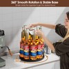 Nuovoware 9 Bottles Rotating Coffee Syrup Rack, Syrup Rack Organizer
