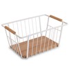 Smart Design Wood and Steel Wire Basket - 12.75" x