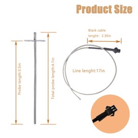 Replacement RTD Temperature Probe for Pit Boss PB1000XL-025-R00 V2, High-Accuracy Grill & Meat Thermometer with Corrosion-Resistant Cable (70123-AMP)