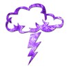 Storm Cloud Lightning Bolt - Vinyl Decal Sticker - 3.75"