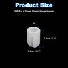 sourcing map 200Pcs 0.21"x0.31" Hinge Dowels, Plastic Dowel Insert for