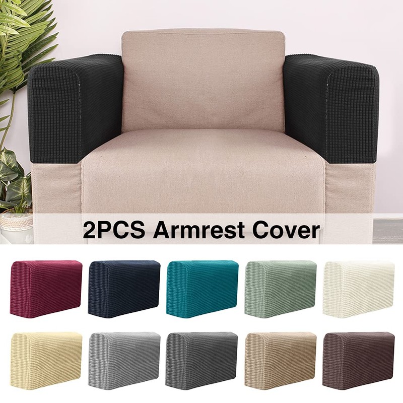 Anwangda Armrest Covers Thickened Soft Non-Slip Furniture Protector 2pcs/pack Armrest