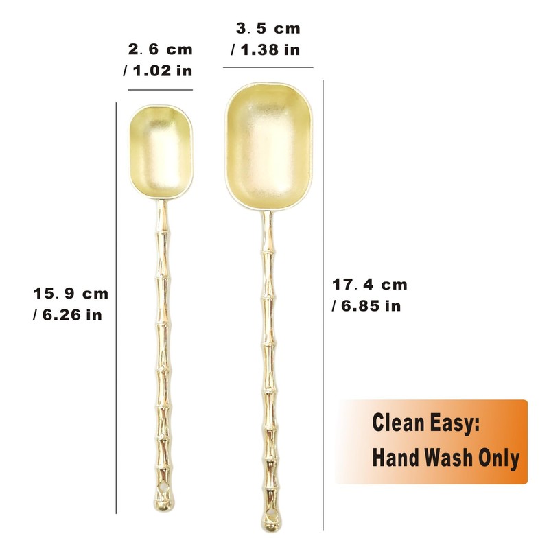 Xusmyzm Measuring Spoons with Long Handle, Coffee Scoop, Tablespoon and