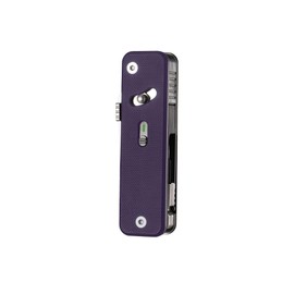 ROXON S503G Flex Companion Tool Modular Design and Adjustable Pocket Tool with 8 Essential Tools (1/4" bit driver, D2 blade, screwdriver, taper, scissors, etc) (Purple)