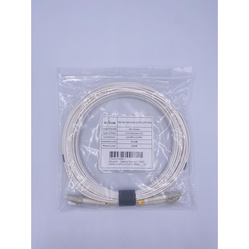 Elfcam® - 1m LC/UPC to LC/UPC OM3 Multimode Duplex 50/125um