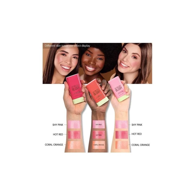 3pcs Maquillaje Colorete En Barra Labios Y Mejillas Natural