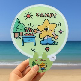 One-Touch Pocket Foldable Hand Fan - Promotional Gift Hand Fan 4ea