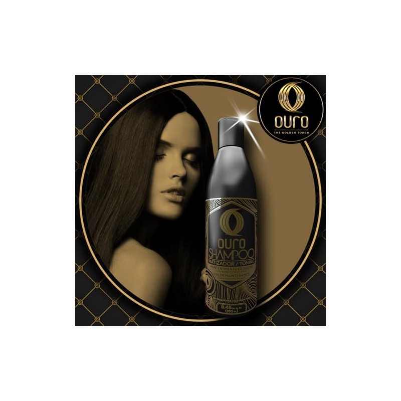 Ouro SHAMPOO Matizador NEGRO 250 ml.