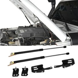 HNeekyr Front Hood Lift Support, Compatible with Jeep Wrangler JK & Unlimited 2011 2012 2013 2014 2015 2016 2017 2018 Hood Quick Lift Struts Lift Support Shocks Kit 1 Pair