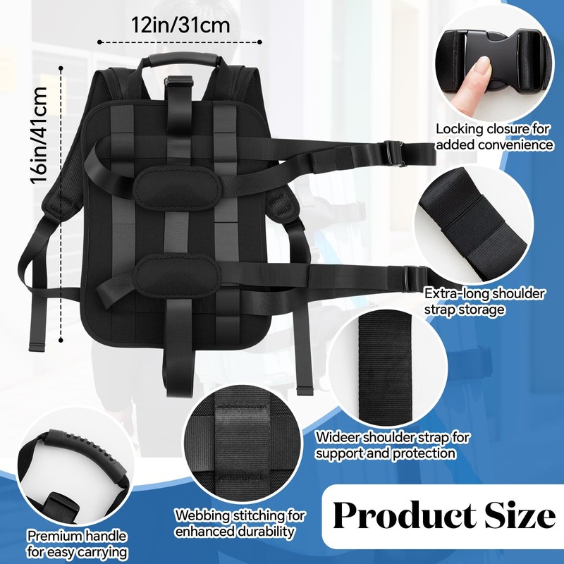 Sunnymove Backpack Conversion Straps for 22-26 Inch Hard Luggage, Adjustable