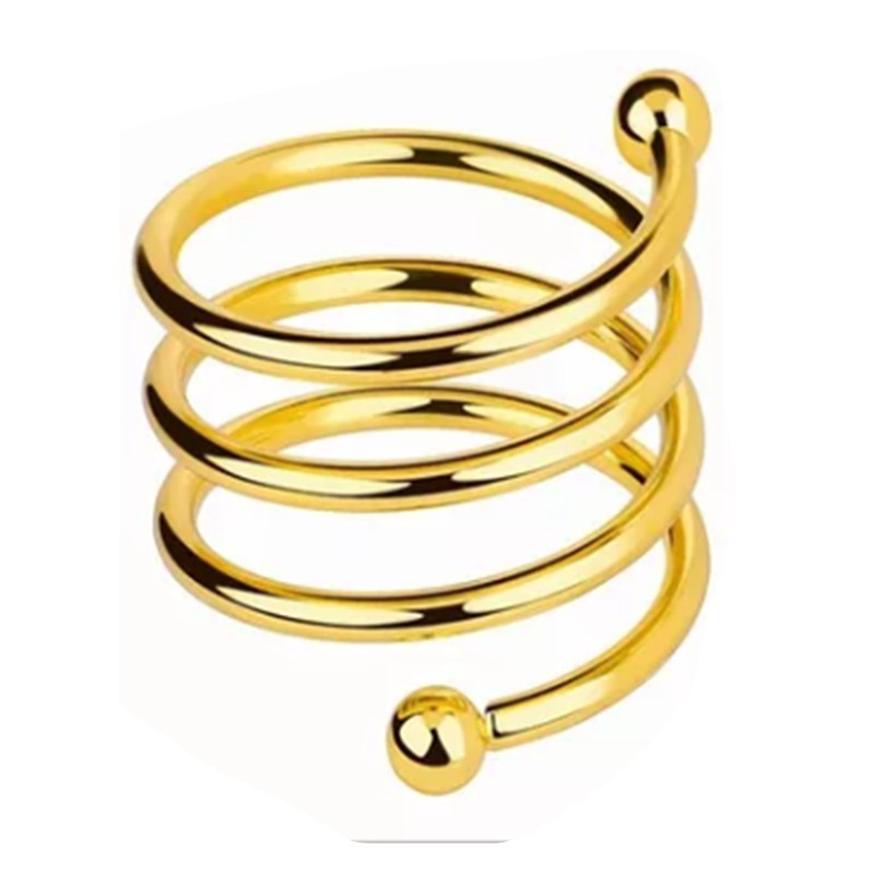 12pcs Napkin Ring Spiral Washable Decorative Metal Napkin Holder Ring