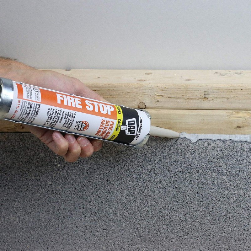 DAP 18806 Fire Stop Sealant, 10.1 oz, Limestone Gray