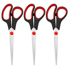 3pcs Scissors, Multipurpose Fabric Scissors with Ultra Sharp Stainless Steel Blades and Comfort Grip Handles for Office, Household, Craft, Sewing and School Use,Scissors for Kitchen Use