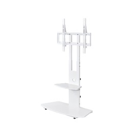 Proman Products ST17175 Marco TV Stand for Television up to 85", Adjustable Height and Shelved, White