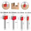 Bestgle 9pcs 6mm Shank Surface Planing Bottom Cleaning Router Bits
