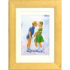 Iwata 20NT-807127 Picture Frame, Wood, Mat 3 Sizes, Natural, 7.1