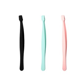 Eyelash Tweezers for Eyelashes Tweezers for Parts, False Eyelashes Dedicated Tsukema Ergonomic Curved Design, 0.4 inch (1 cm) Wide, Double Tape Tweezers, Tools, 3 Bends Eyelashes