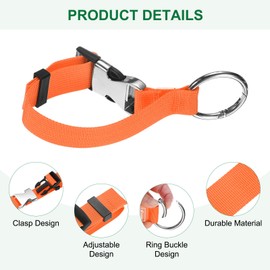 M METERXITY 2-Pack Add A Bag Luggage Strap, Adjustable Suitcase Belt for Connecting Luggage/Backpack/Jacket, Carry Strap with Ring Buckle [Orange]