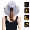 KIRAAT Women Ponytail Summer Sun Hat UV Resistant Foldable Mesh