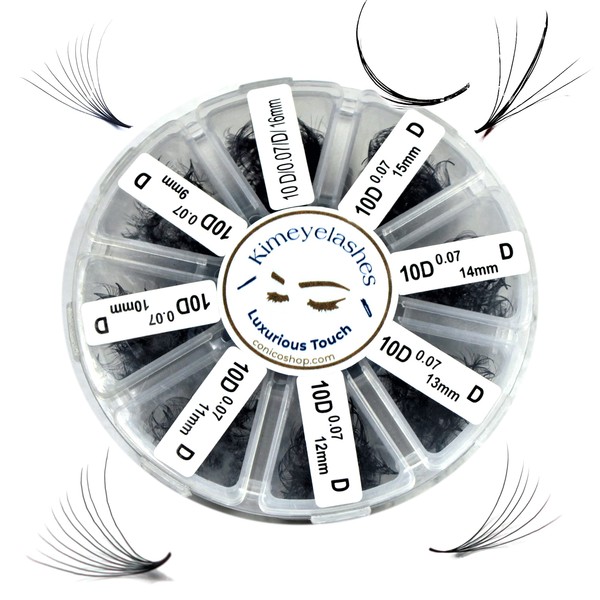1000 Premade volume fans Mixed lengths 9-16mm loose Fans C,