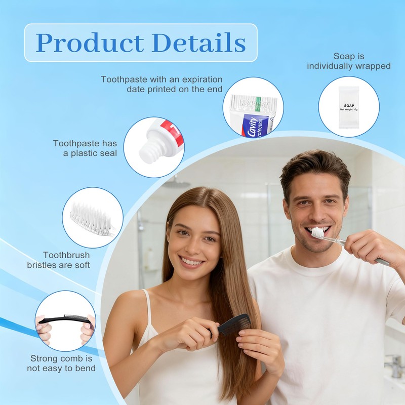 Hygiene Kit, Travel Toothbrush Kit (100-PACK)
