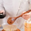 Natural Wooden Skimmer Spoon Long Handle Wood Slotted Spoon Soup