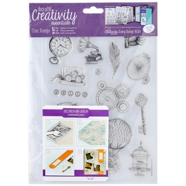 Creativity Essentials"Steampunk" Stamp Set, Clear, A5, 16-Piece, 0.3 x 14.8 x 21 cm