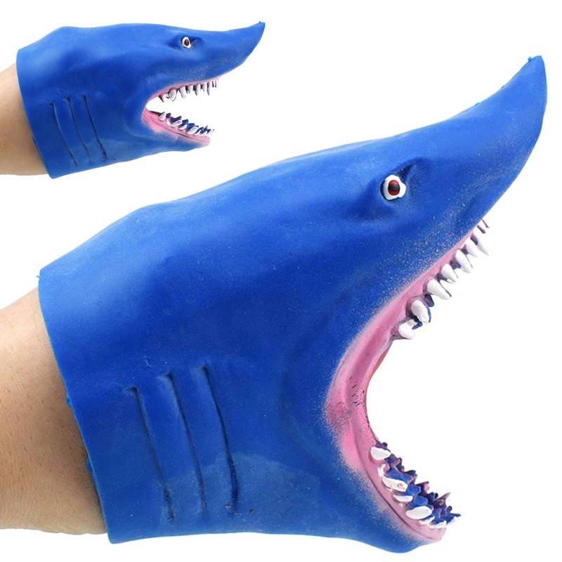 Shark Puppet Realistic & Scary Animal Hand Puppets with Sharp