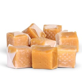 Butterscotch Caramel Squares Taffy Candy by Its Delish, 2 Lbs Bulk – Handcrafted Soft Caramel Candy Chews Individually Wrapped – Delicious Chewy Snack Treat for Home or Office Parties | Kosher Dairy