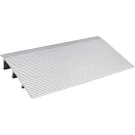 Threshold Ramps,Portable Self Supporting Aluminum Modular Entry Threshold Ramp for Wheelchair Scooters Power Chairs Walkers Metallic(3 in Rise)