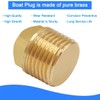 CKANDAY 4Pcs 1/2" NPT Solid Brass Boat Drain Plugs, Gold