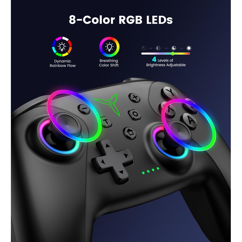 AIfasterfly PC Controller with Holder, Wireless Bluetooth Controller, 1000mAh Battery,