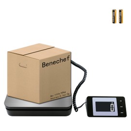Benechef Shipping Scale with Ac Adapter 110lbs/0.1ozHighly Accurate Postal Scale with Hold/Tare/Split displayLCD Display/ABS Waterproof Surface, Digital Postage Scale for Packages/Luggage/pet