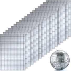 Self-Adhesive Disco Mirror Tiles Mosaic Tiles for DIY Craft Projects, 5 x 5 mm(Silver,10800 Pieces)