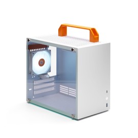SGPC Itx Mini Case - K77 LITE/Small White Chassis with Tempered Glass Side Panels / 11.6L