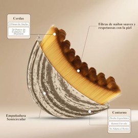 Cepillo Facial de Contorno Linf?tico Ergon?mico, Para Contorno y Cuello, ELECTRIC CHOICE | Lymphatic Contour Face Brush - Diseño Ergonómico Suaves Y D