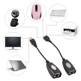 Ejoyous USB to RJ45 Ethernet Adapter, USB Network Adapter Cat5 Cat6 USB 2.0 Female Ethernet Male Plug Connector, for Laptop Desktop PC Plug & Play