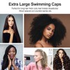 COPOZZ Extra Large Swim Cap, Designed for Long Hair Braids