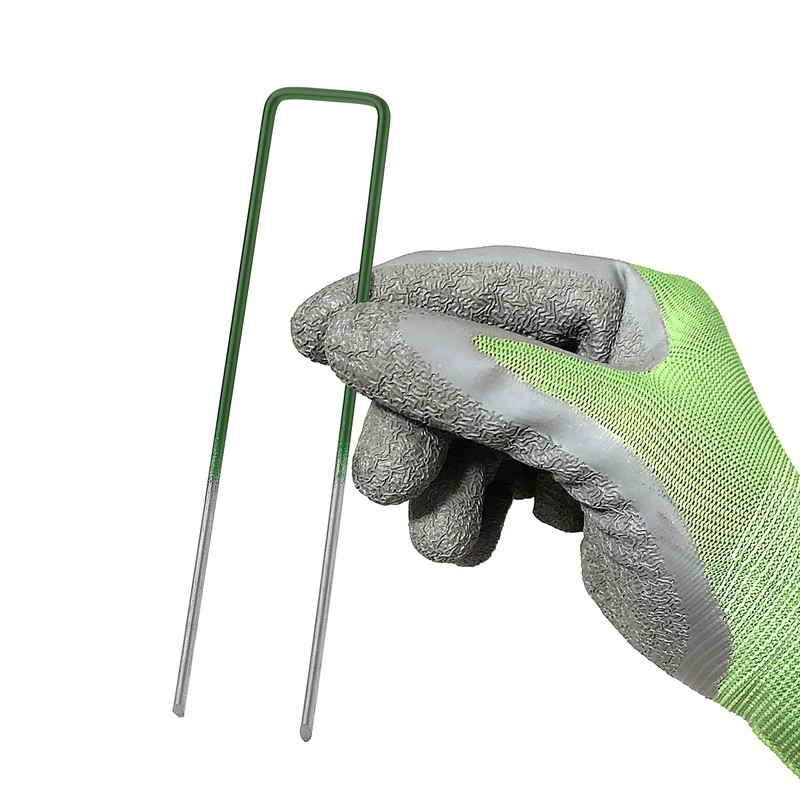 GardenMate 50 Artificial Grass Ground Anchors Half Green Hot-Dip Galvanised
