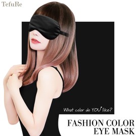 TefuRe EMK-002-BK Eye Mask, Stylish, Blindfold, For Sleep, Cute, Peaceful Sleep, Comfortable Sleep, Light Blocking, Travel, Unisex, Color