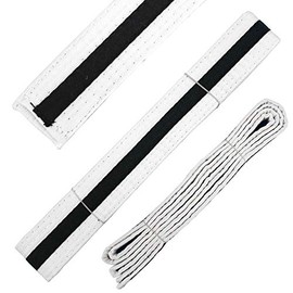 Ace Martial Arts Supply Black Stripe Color Belt (White, 5)