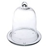 West5Products Glass Cloche Bell Jar With Glass Base H 10cm