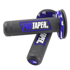 7/8" Motorcross Handle Grips Dirt Bike 22mm 24mm Truster Grips Motorcycle Ergonomic Bar End Non Slip Grip Gel Gep Scooter Cruiser Racing Mountain (Black Blue, Pro Taper)