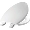 Mayfair Slow Close Elongated White Plastic Toilet Seat