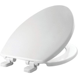 Mayfair Slow Close Elongated White Plastic Toilet Seat