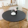 Round Vinyl Fitted Tablecloth with Flannel Backing Elastic Table Cloth