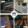 [Warm Light] Solar Lights for Steps Decks Pathway Yard Stairs