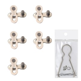 Bicycle Missing Link, 5 Pairs Chain Lock, Bicycle Chain, Missing Bicycle Links, Reusable Silver Steel Bike Chain Link for 11 Speed, with Tools